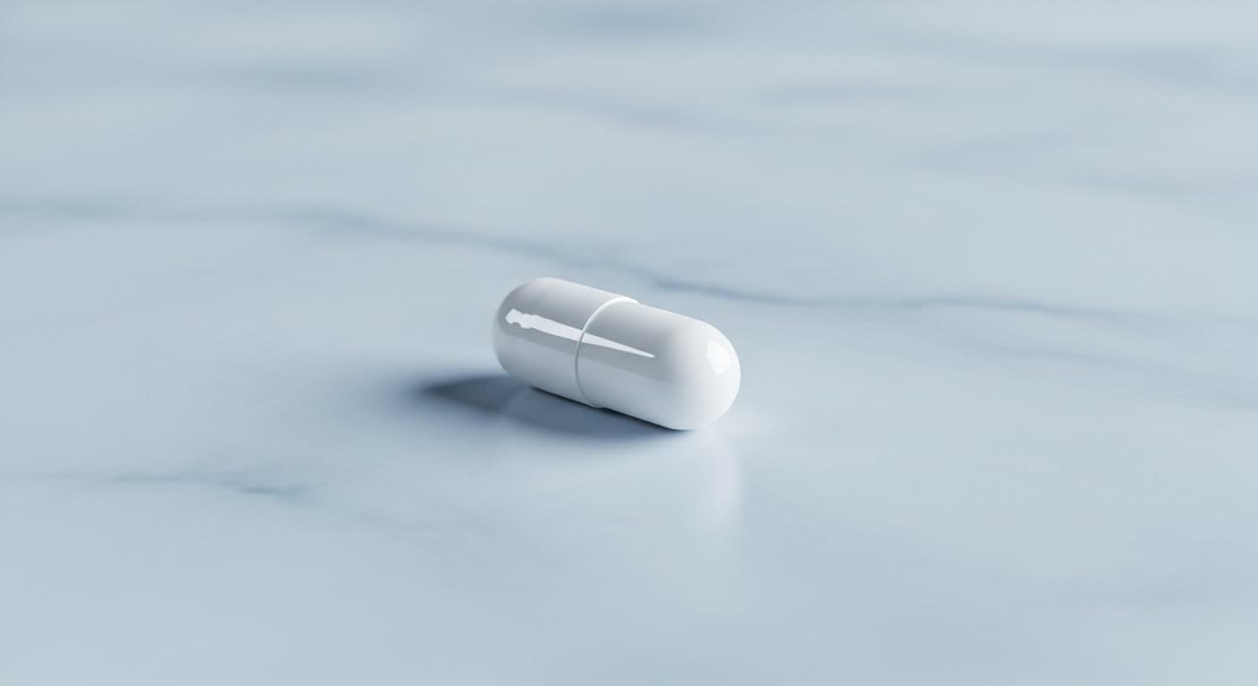 Pill bottle on a soft surface representing the dutasteride hair loss treatment timeline