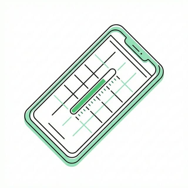 Smartphone with progress tracking grid