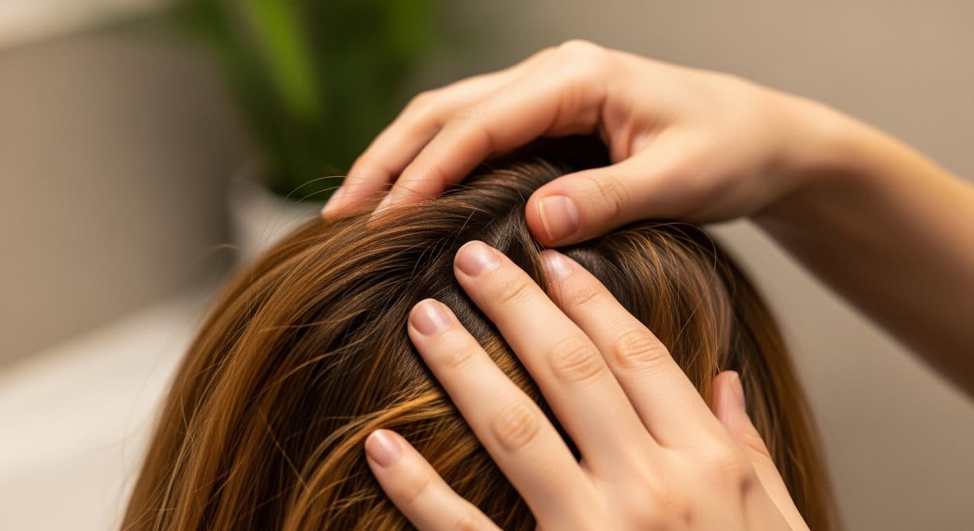 Scalp massage technique for promoting hair growth