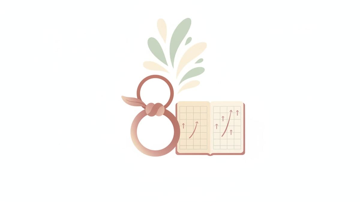 Loosened hair tie and tracker journal with a hairline grid representing traction alopecia recovery